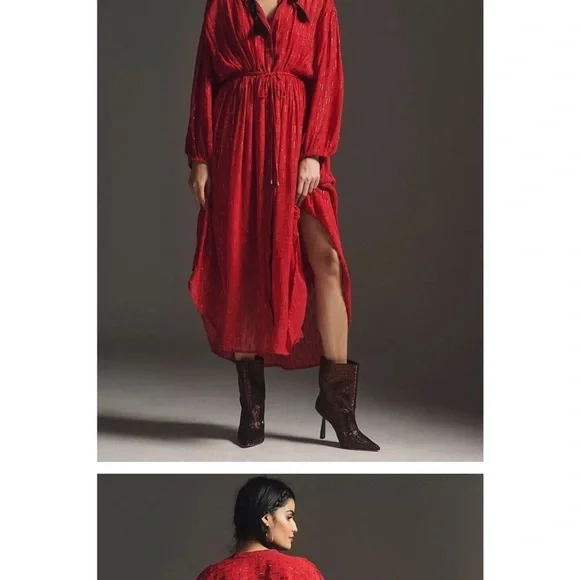 Anthropologie Allene Shimmer Maxi Dress Size L - Picture 11 of 11